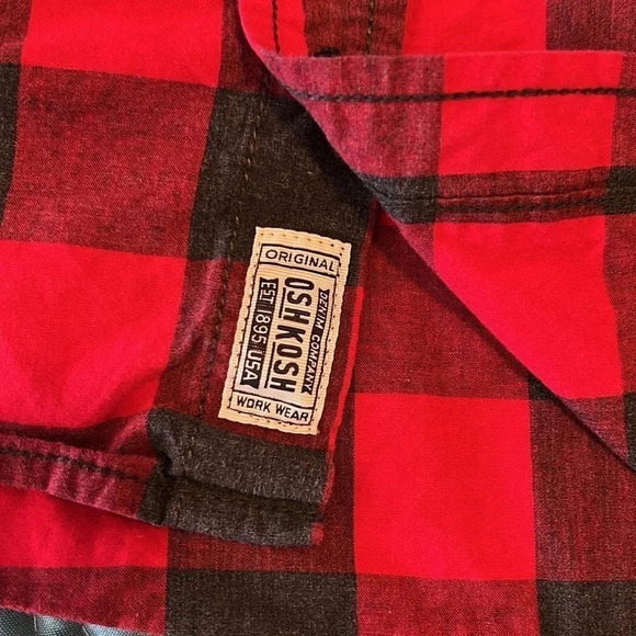 EUC Oshkosh boys buffalo print button up size 14 - Picture 3 of 5
